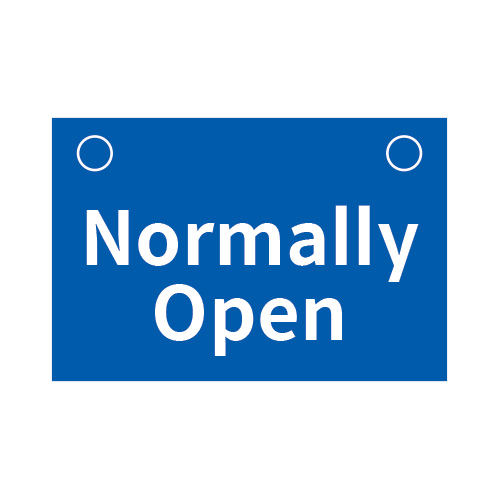 기계표지_Normally Open_150x100,산업표지판,안전표지판,표지판,위험표지,금지,경고표지,재해표지,예방표지,문자표지